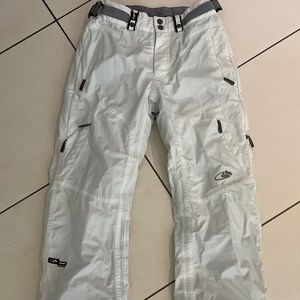 Vintage White Bonfire Snow Pants